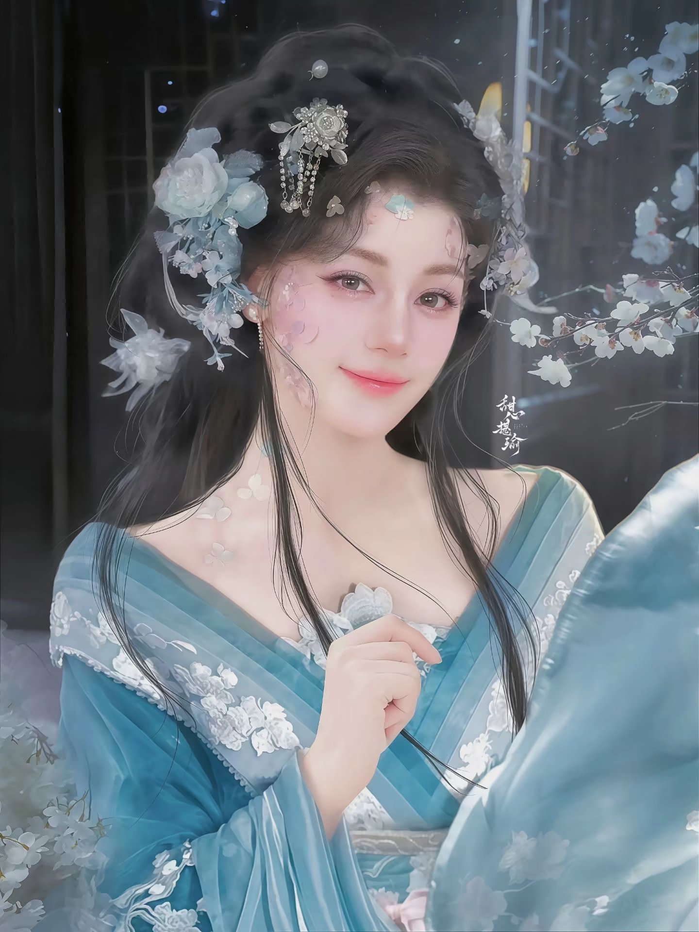 天上广寒仙，偏恋人间一抹蓝迪丽热巴枭起青壤|迪丽热巴张碧晨的妆都是金鹤龙化的 d