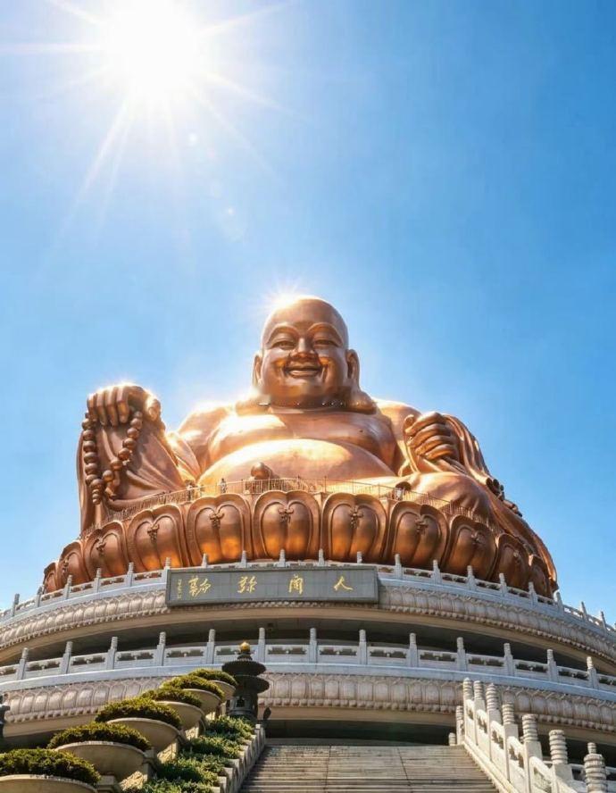 弥勒佛传讯抬头见福，见者欢喜！甲午月转走此微博，你会心情好，运势好，求财路上没烦