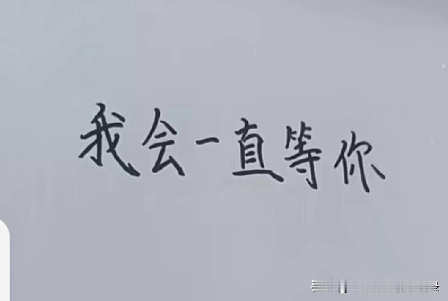我会一直等你
我不会和别人谈恋爱
我会等你
能等你多久就等多久
我不在乎别人怎么