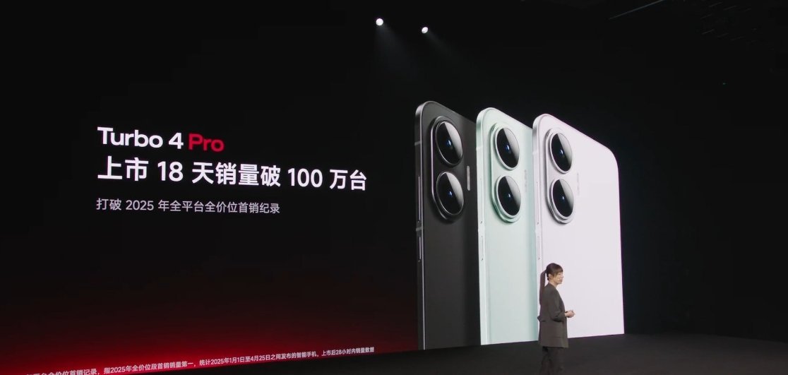 REDMI Turbo 4 Pro 上市 18 天销量破 100 万台，打破  