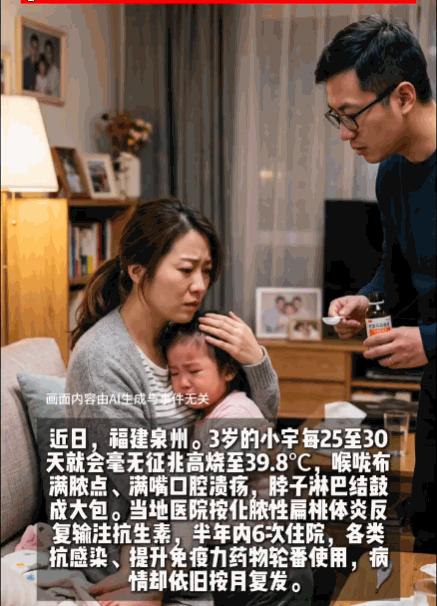 万万没想到！福建泉州，一3岁男童，每隔25-30天便准时高烧、喉咙化脓，被误诊为