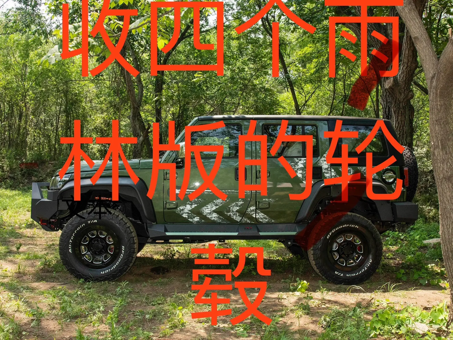 收四个雨林版的轮毂。