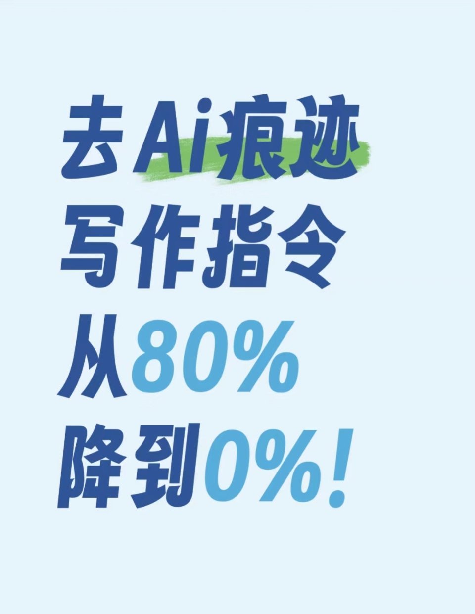 微盘点  还在担心文章AI率太高、风格生硬？一组指令清除AI痕迹，再也不担心Ai
