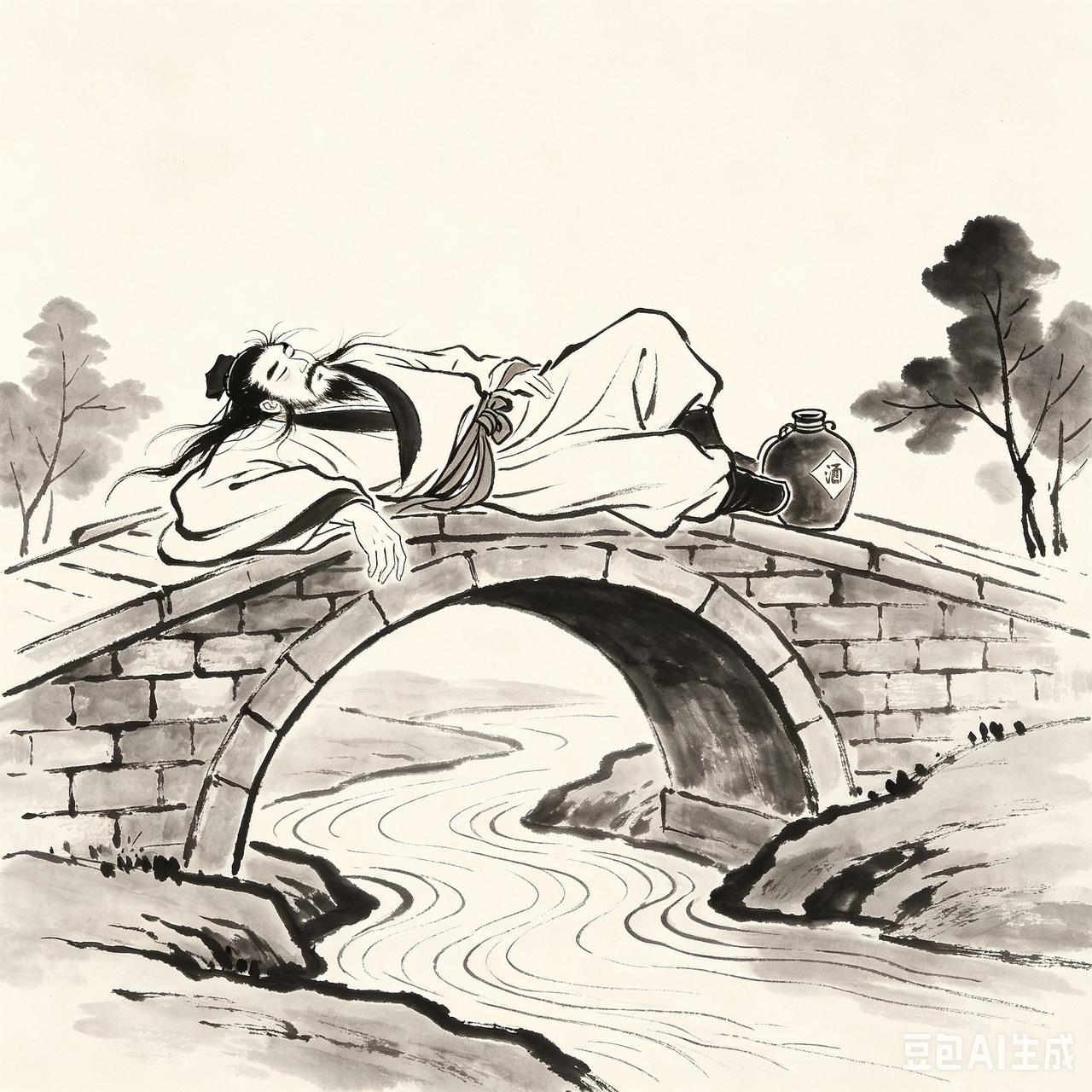 孝昌人马旬阳，獐头鼠目，形容猥琐，为人却厚道。
他好酒，逢饮必醉。一日从朋友家吃