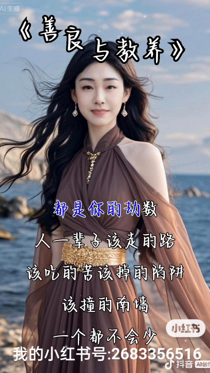 善良与教养。
你知道吗？人不要害怕失去，你所失去的本来就不属于你。也不要害怕被伤