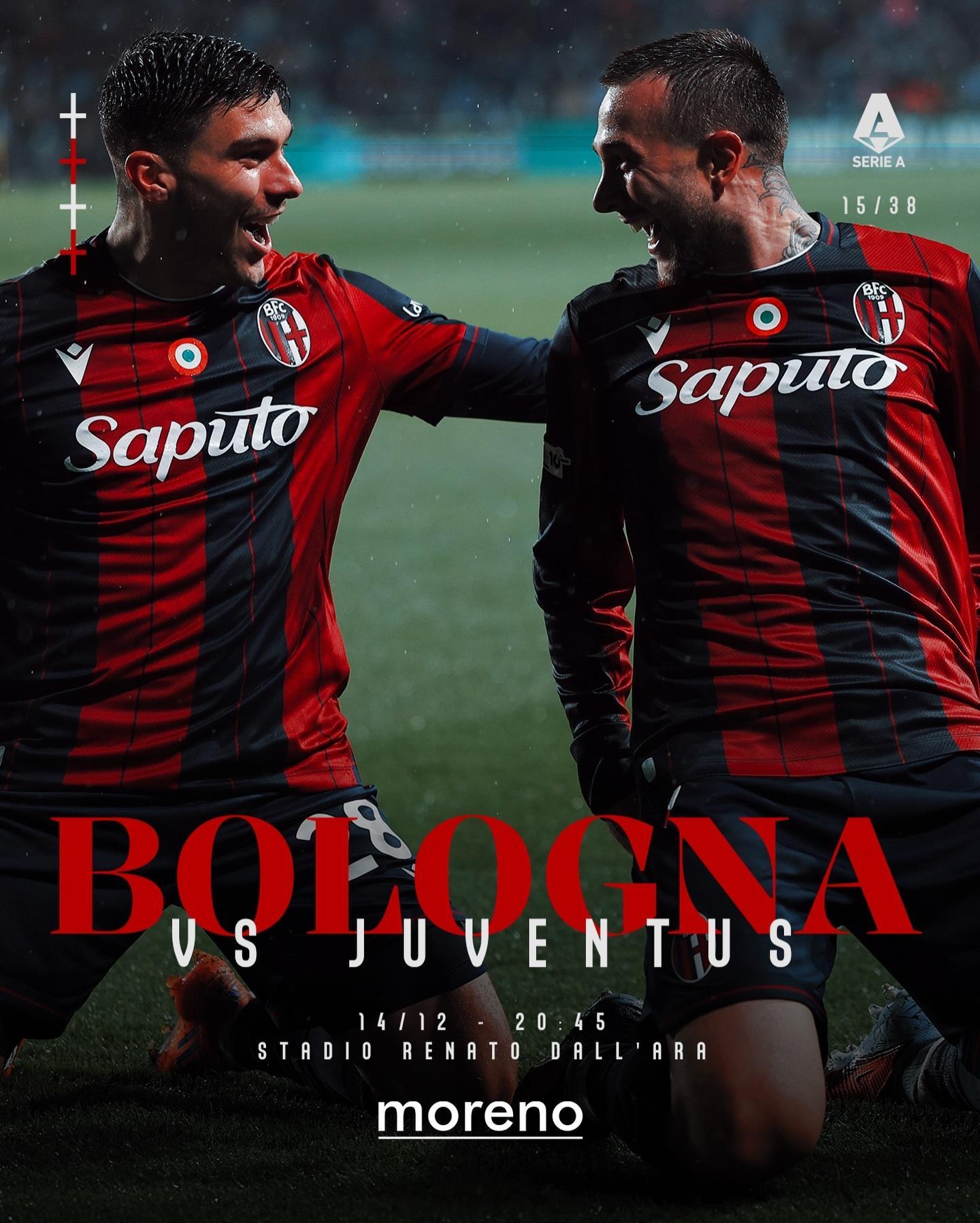 博洛尼亚vs尤文图斯 27:15，搭档解说25-26赛季意甲联赛第15轮：博洛尼