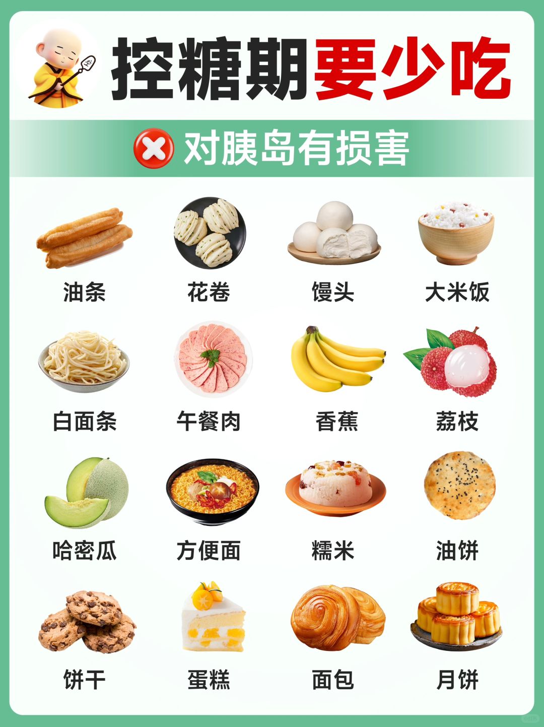 控糖期伤胰岛🆚保护胰岛清单🧾！建议收藏！