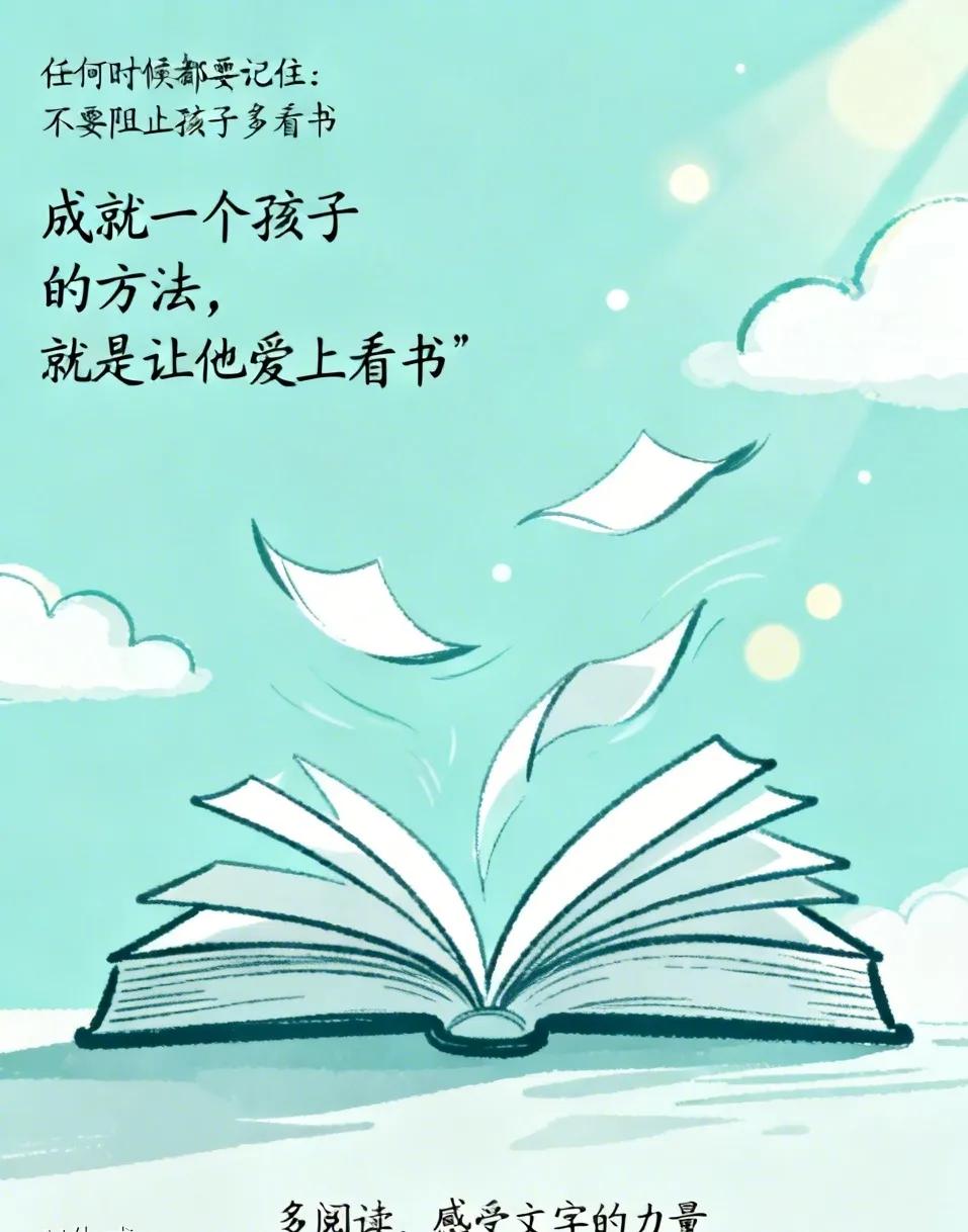 任何时候
都要记住
千万不要
不要阻止孩子多看书
​你不看书
他也懒得看
过来人