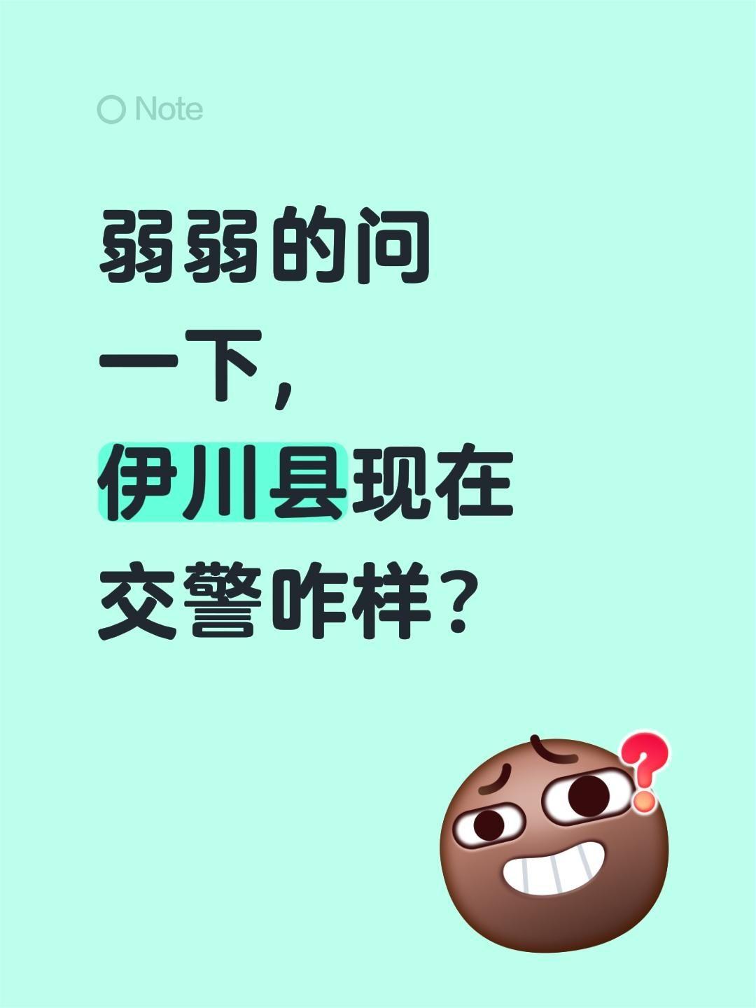 弱弱的问一下，伊川县现在交警咋样？