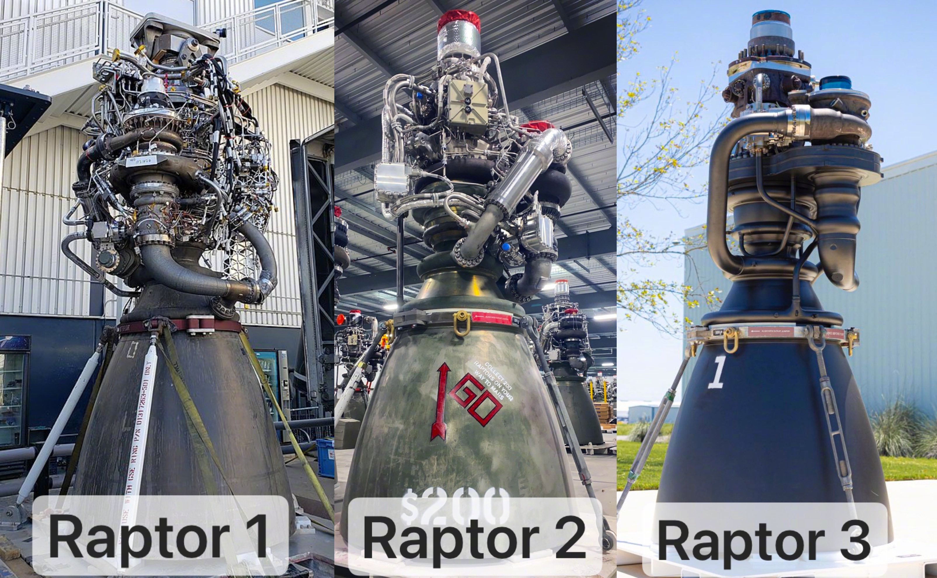 SpaceX下线了首台猛禽3发动机，由于没有了隔热罩，它比猛禽2更轻，推力更大，
