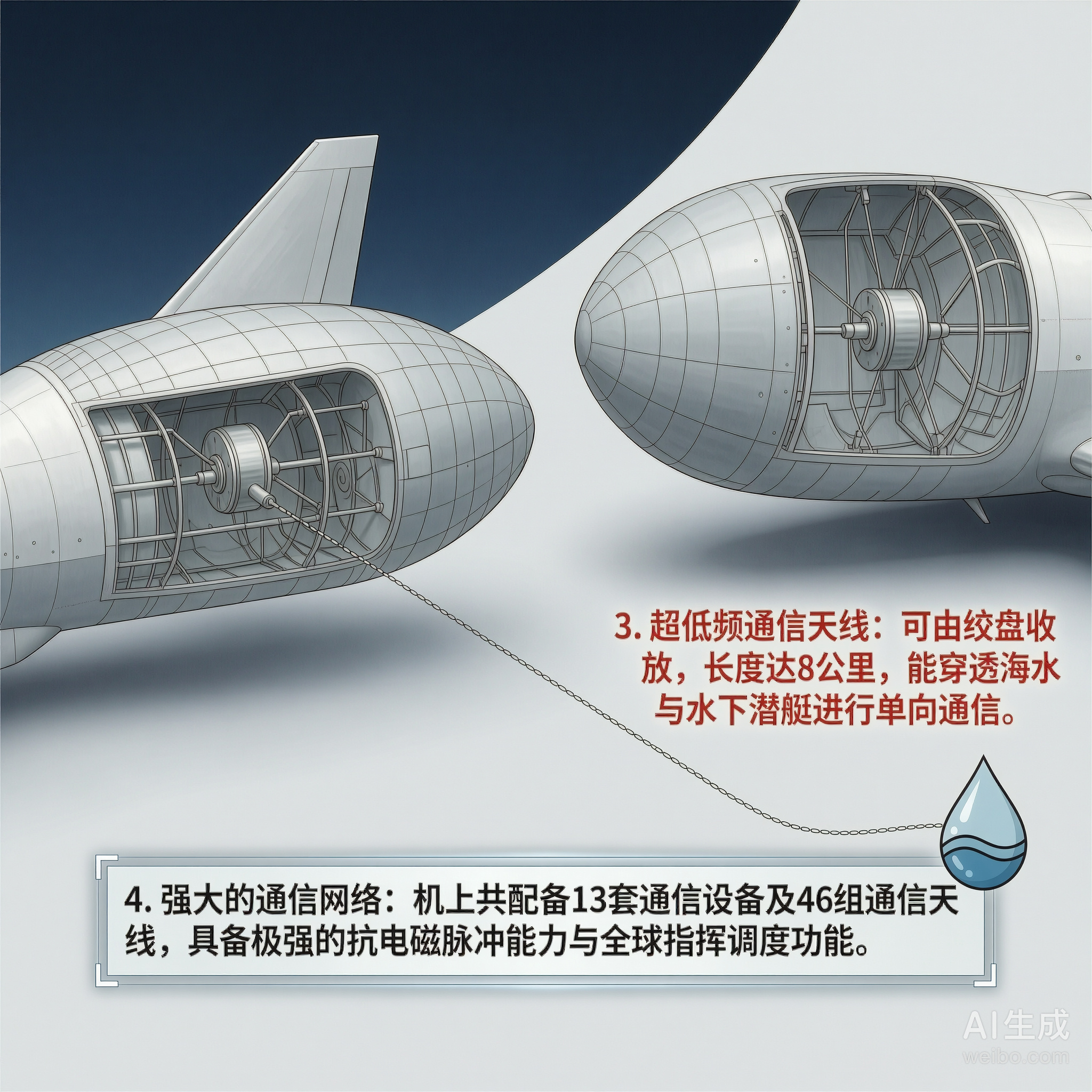军事ai新视野 E-4“守夜者”预警机［美］机长：70.5米翼展：59.7米机高