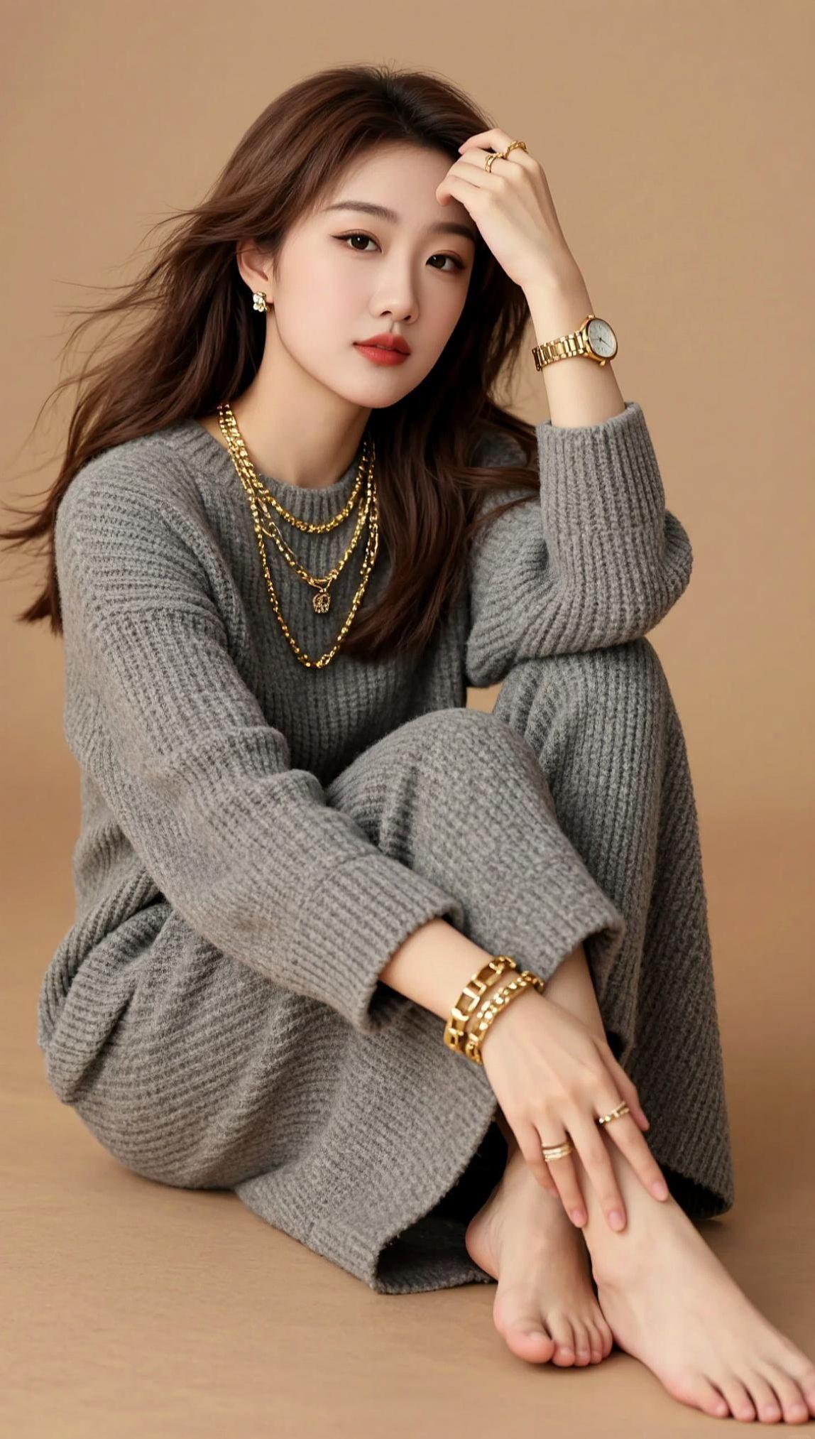 AI灰调慵懒照 抖音ai创作