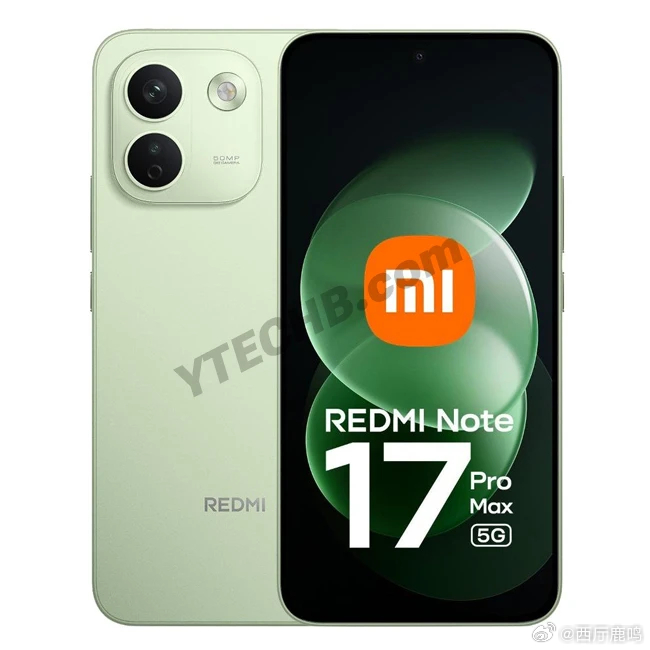 小米 REDMI Note 17 Pro Max 手机曝光了。颜色方面，小米 R