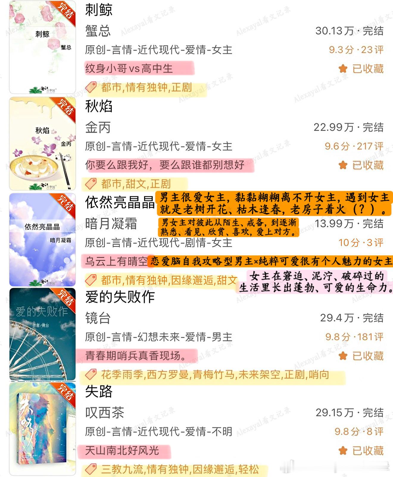 推文  15年书龄n刷❗️适合秋天看的各类型文top细糠☑️ 嘿嘿【四季书单】都