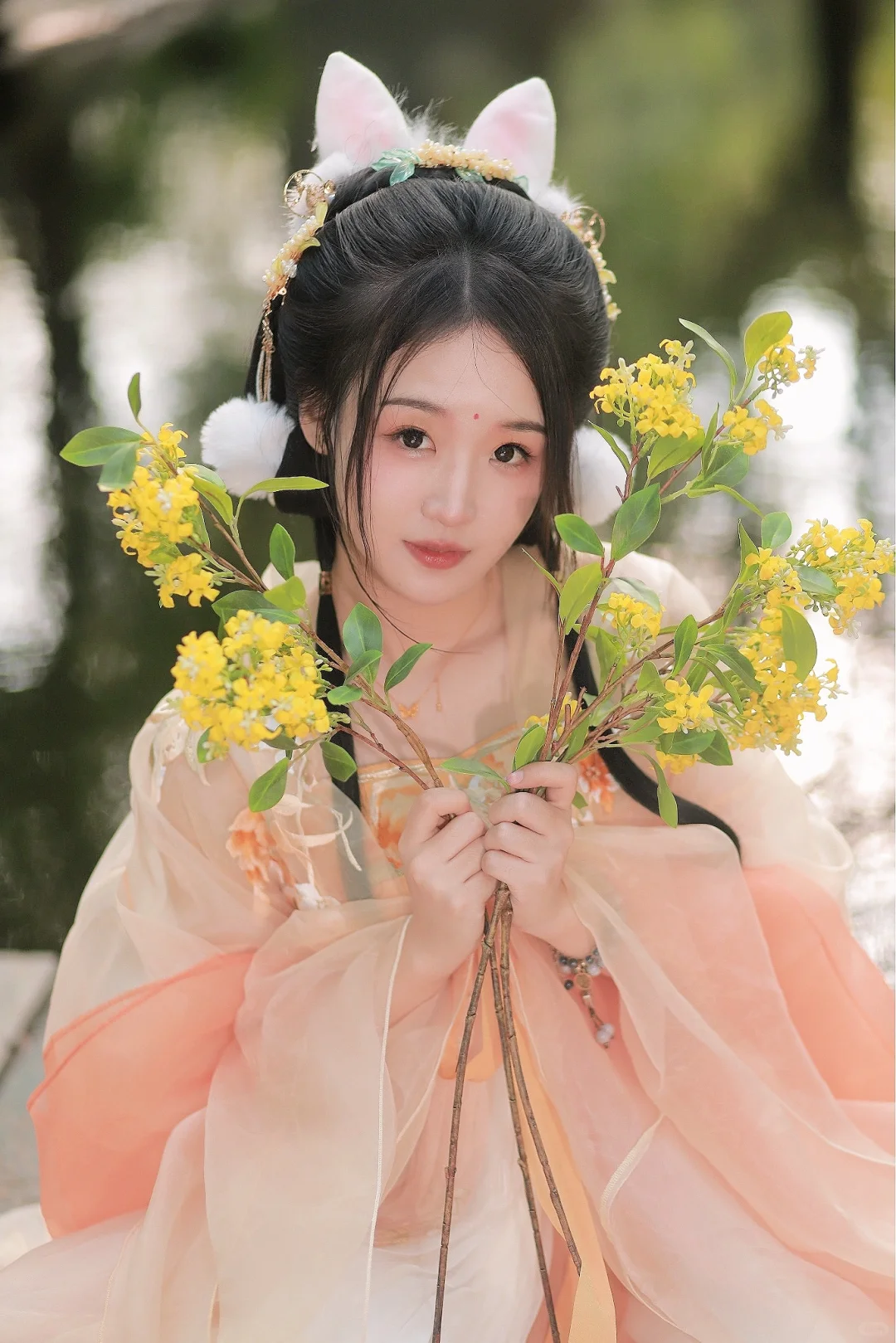 玉兔降临，福满人间|中秋汉服写真