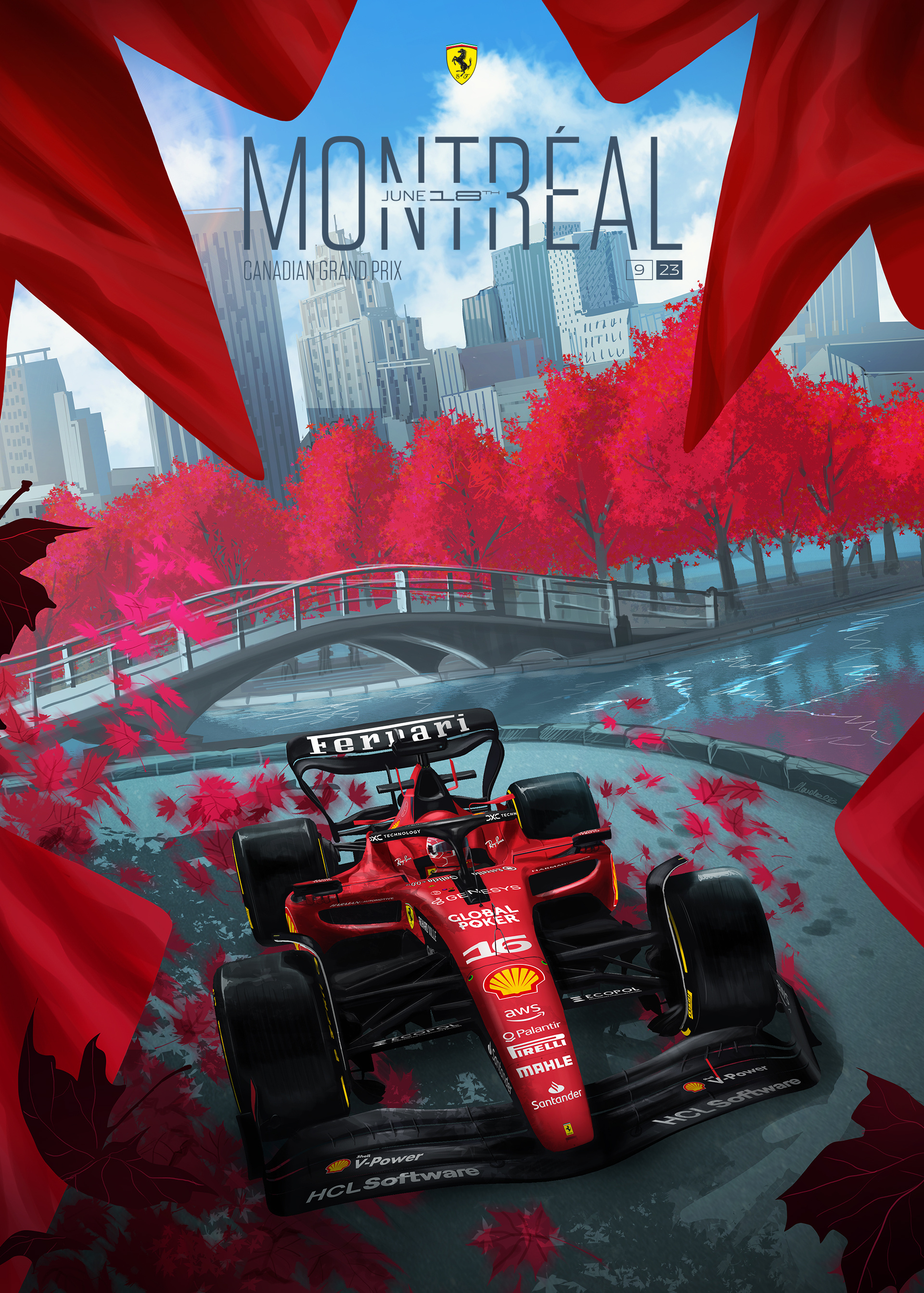 🇨🇦吉尔斯·维伦纽夫赛道~各车队海报来了🇨🇦F1加拿大大奖赛，海报鉴赏时