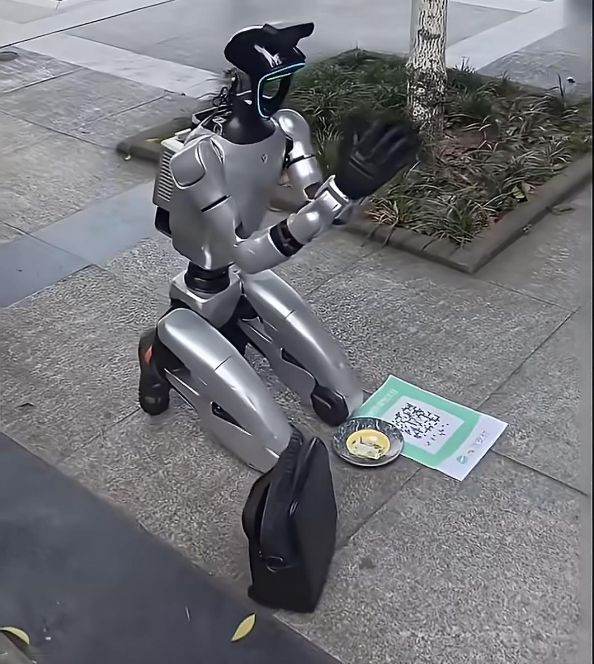 机器人乞讨，这会有人付钱吗？[捂脸][捂脸][捂脸]不是AI视频