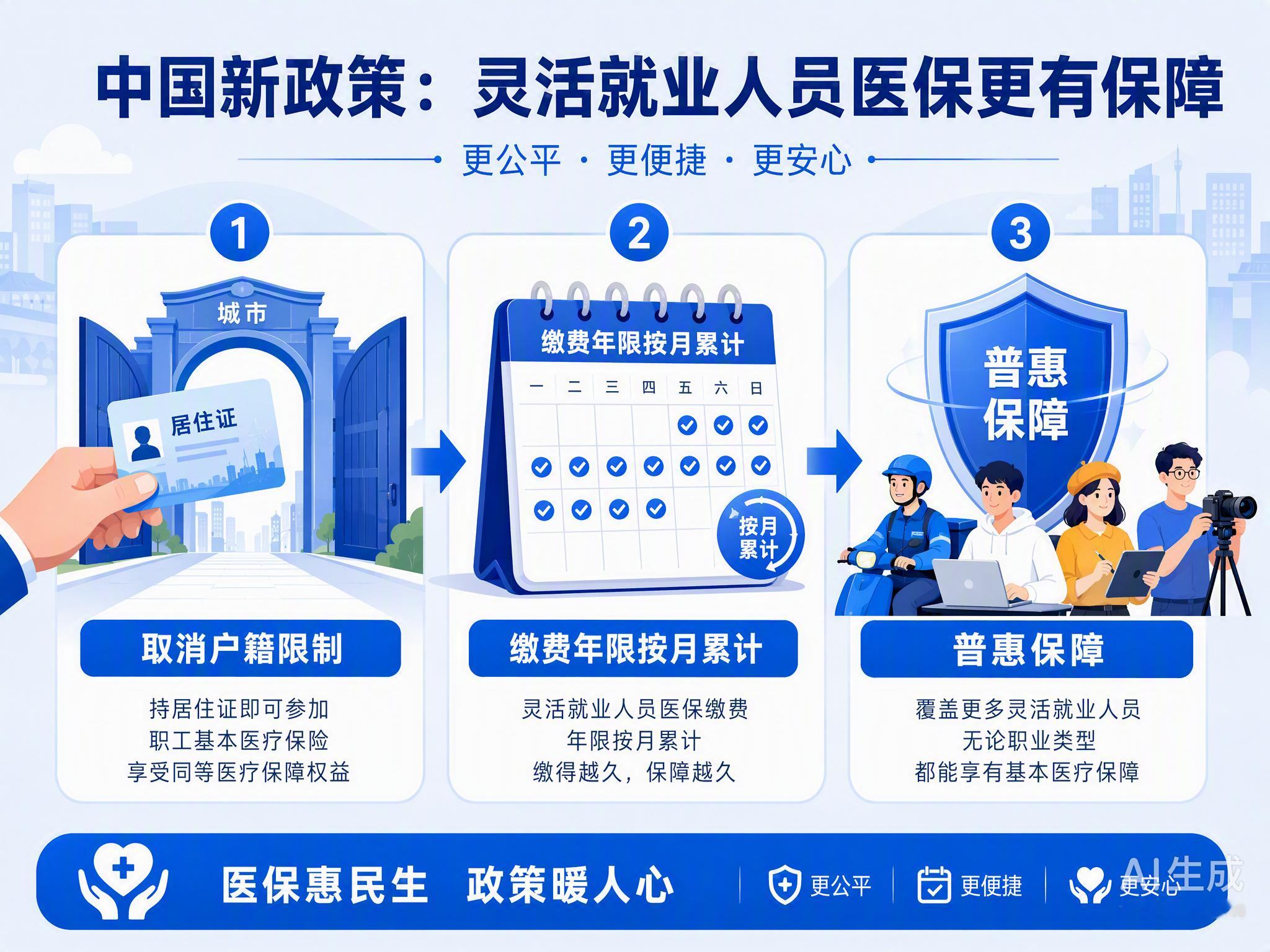 灵活就业人员医保新政的全面落地，最让人意难平的不是参保门槛的降低，而是那张“居住