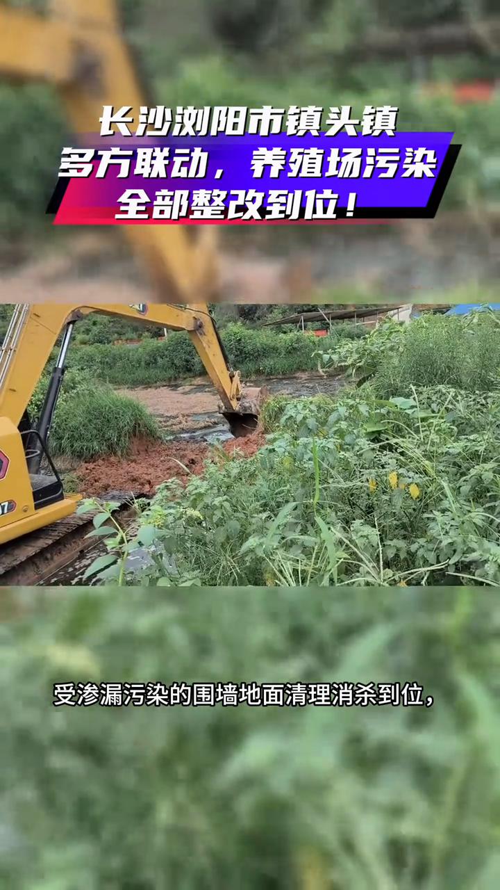 关于长沙浏阳市镇头镇一养殖场污染问题，多方联动，养殖场污染全部整改到位！
关于长