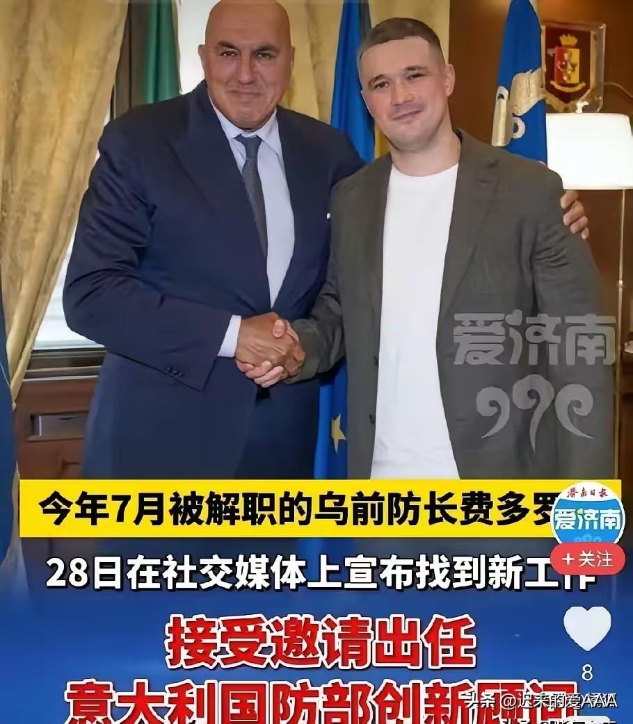 没想到意大利还会用这招，怀疑有高人在背后指点。

说是把乌克兰前防长费多罗夫请去
