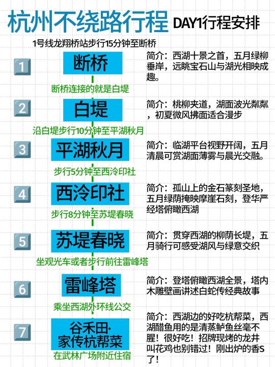 杭州五一不绕路行程安排｜三天两晚