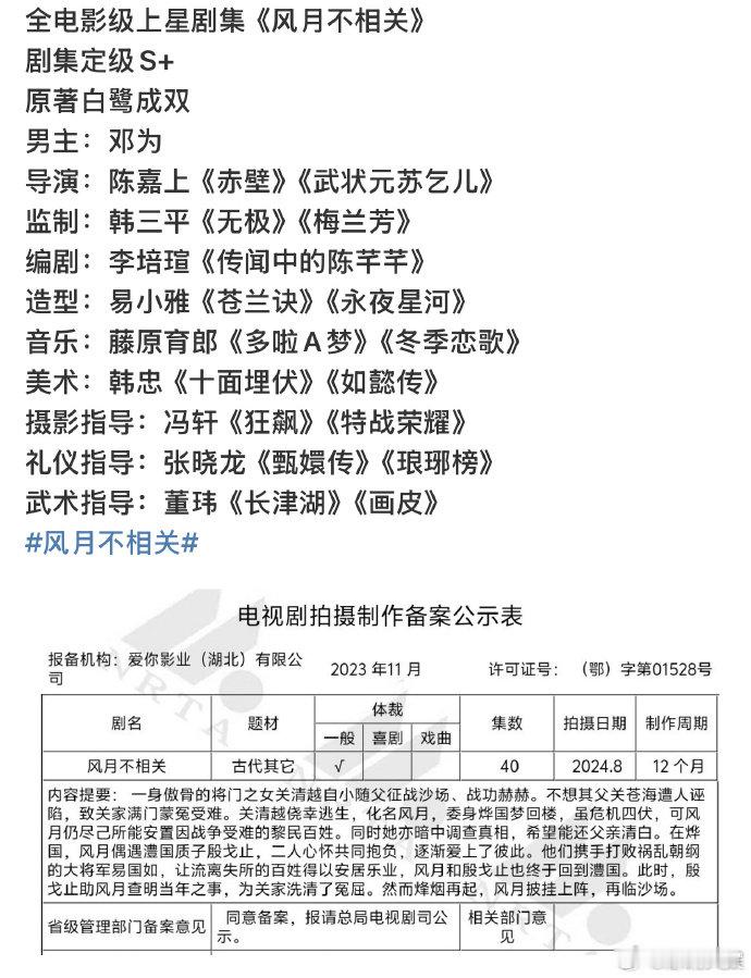 邓为风月不相关定级S+邓为风月不相关制作班底 邓为风月不相关定级S+，制作班底太