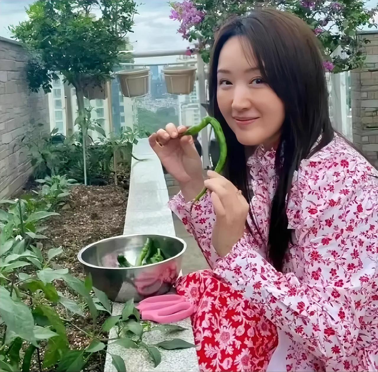 甜妹子杨钰莹分享自己在家种菜喜悦。
喜欢她甜糯糯的歌声，喜欢她甜甜美美的样子。