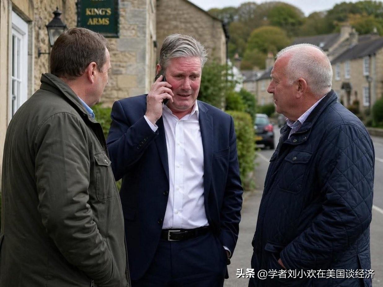 英国人是真幽默😂，关于英国的小笑话

英国首相斯塔默正在访问英国的一个小村庄，