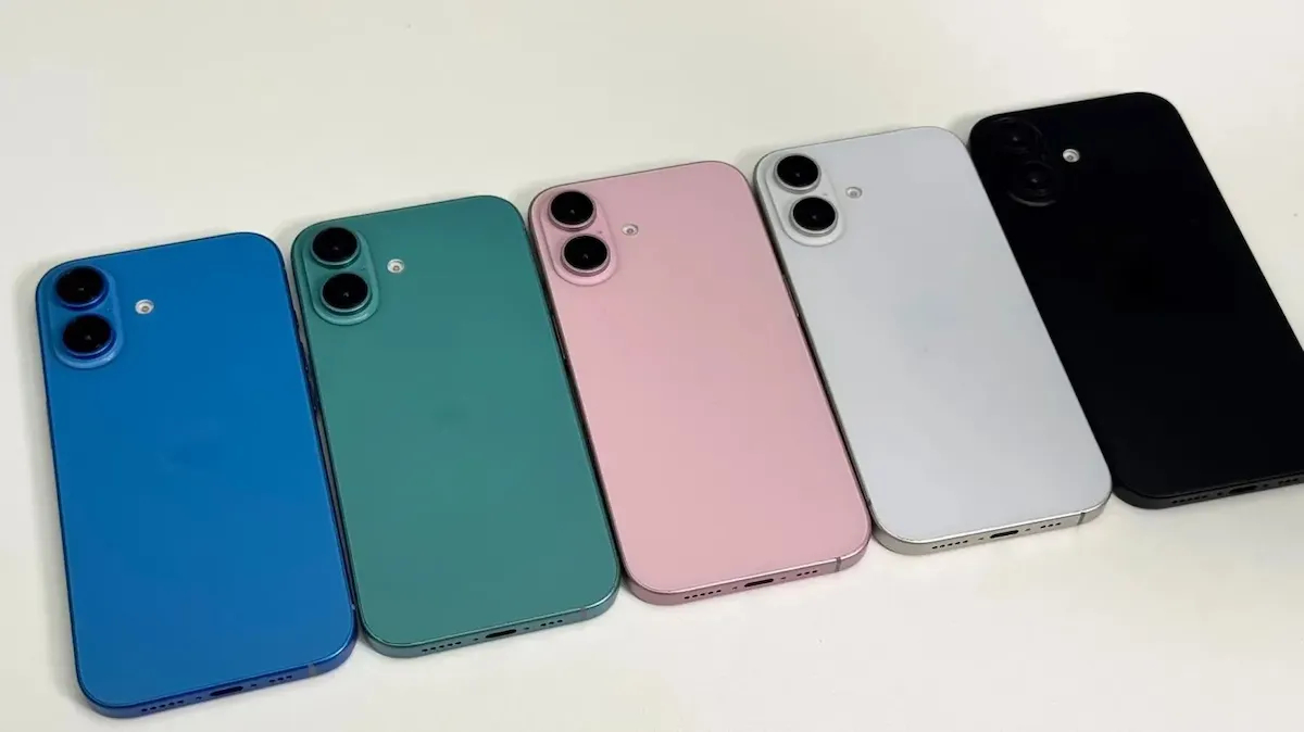 国外网友上手iPhone16机模，共五款配色，看到这几个颜色心凉半截[二哈] ​