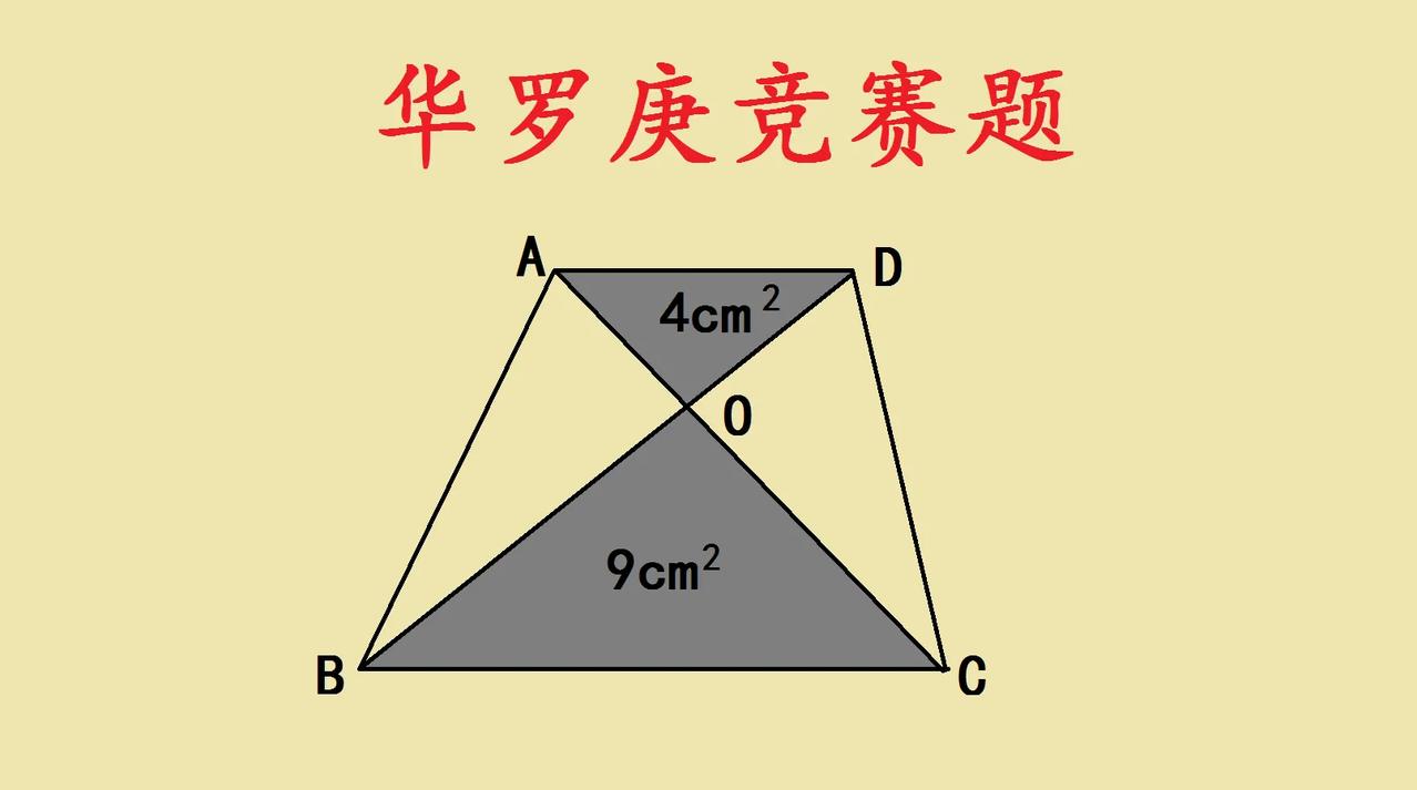 华罗庚竞赛题：揭秘梯形中的面积奥秘
 
家人们，今天来挑战一道华罗庚竞赛题啦！题