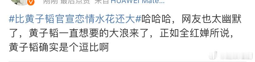 #黄子韬一直想要的大浪来了#哈哈哈，网友也太幽默了，黄子韬一直想要的大浪来了，正