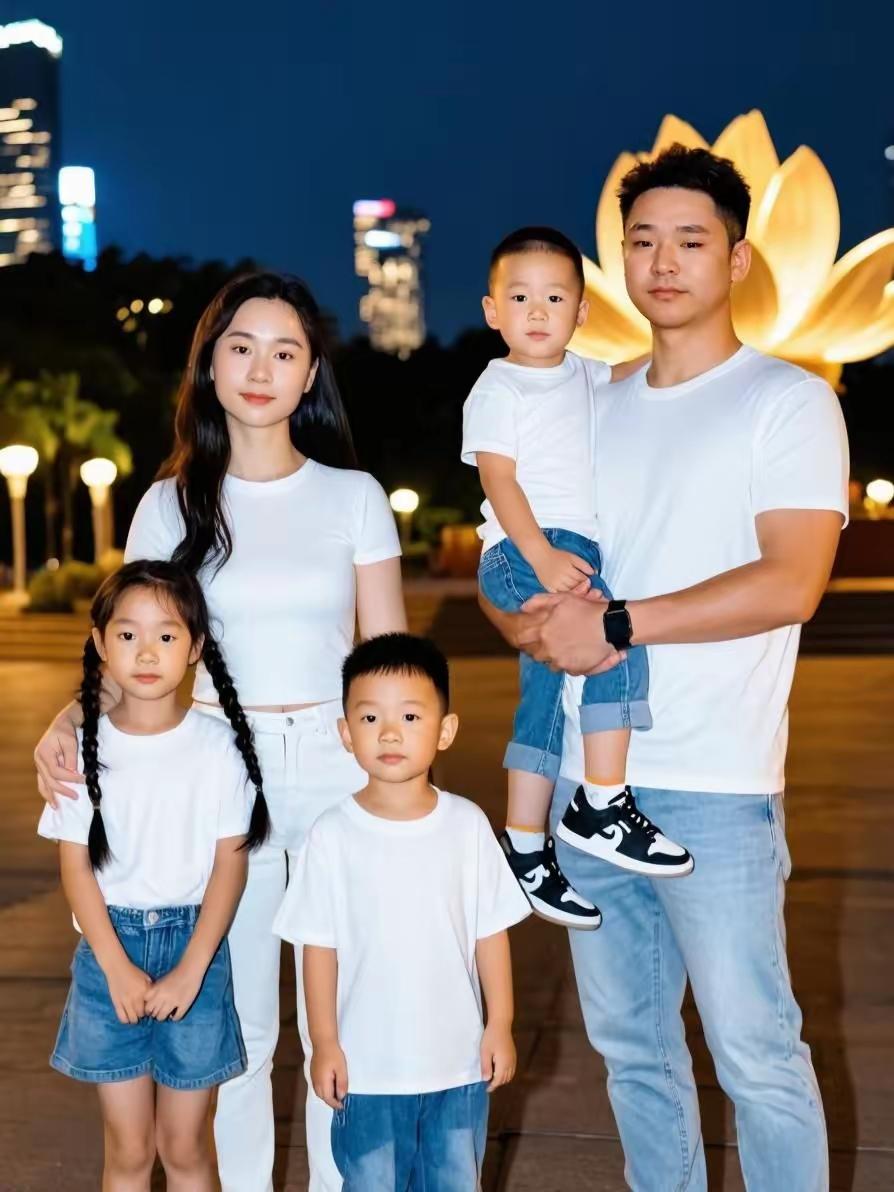 一家人都是高颜值，真是幸福的一家人，让多人羡慕嫉妒，这绝不是普通家庭所敢想的，家