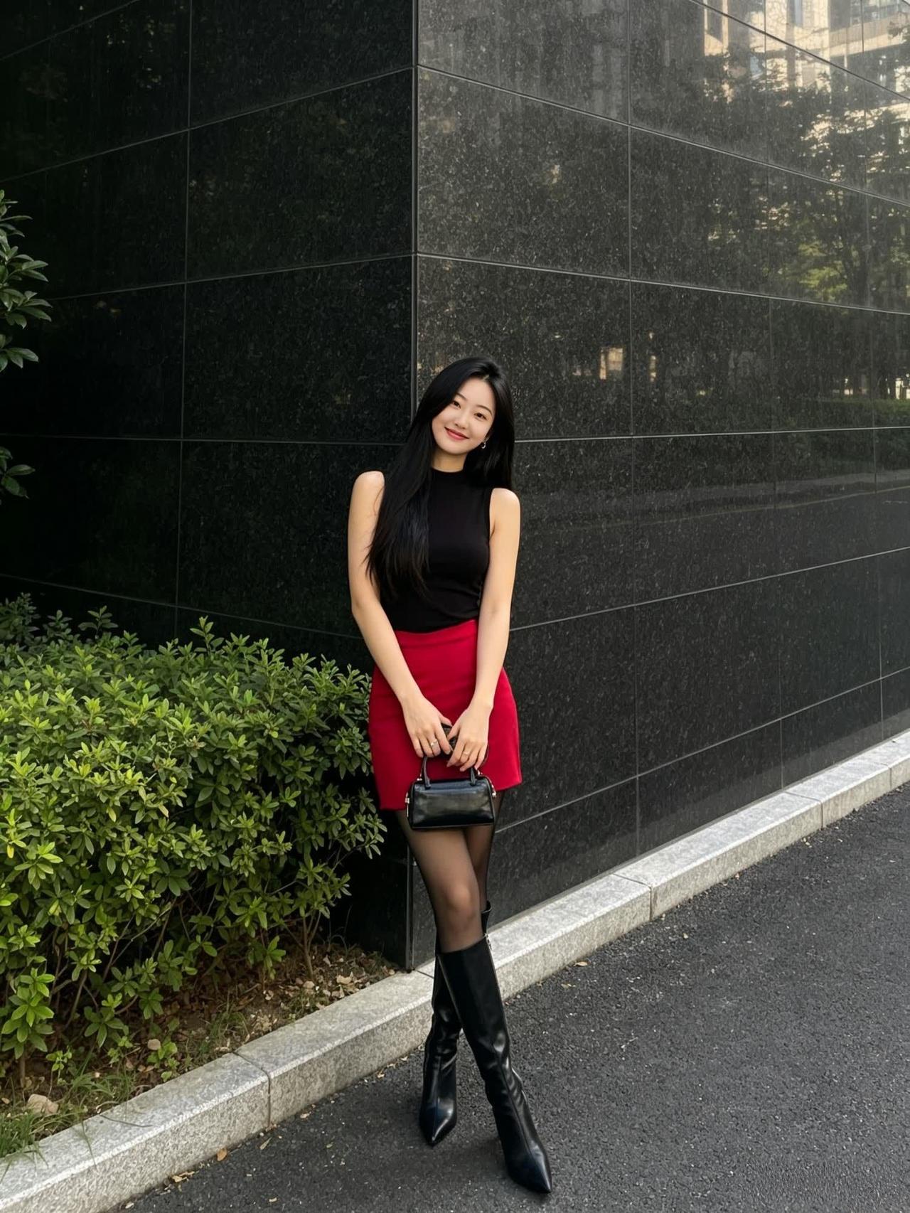 秋款穿搭分享 短裙穿搭显高显瘦显腿长 辣妹出街