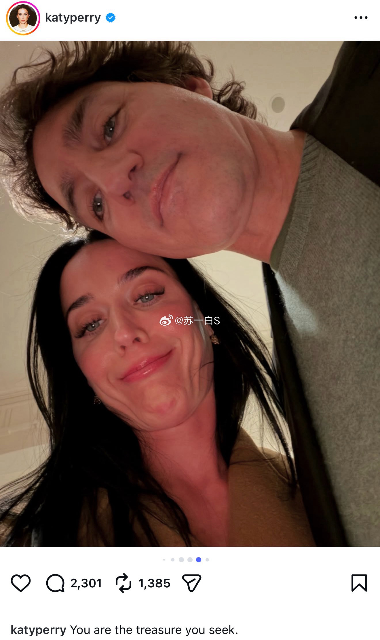 水果姐Katy Perry再次晒出她和Justin Trudeau的自拍照🤳秀