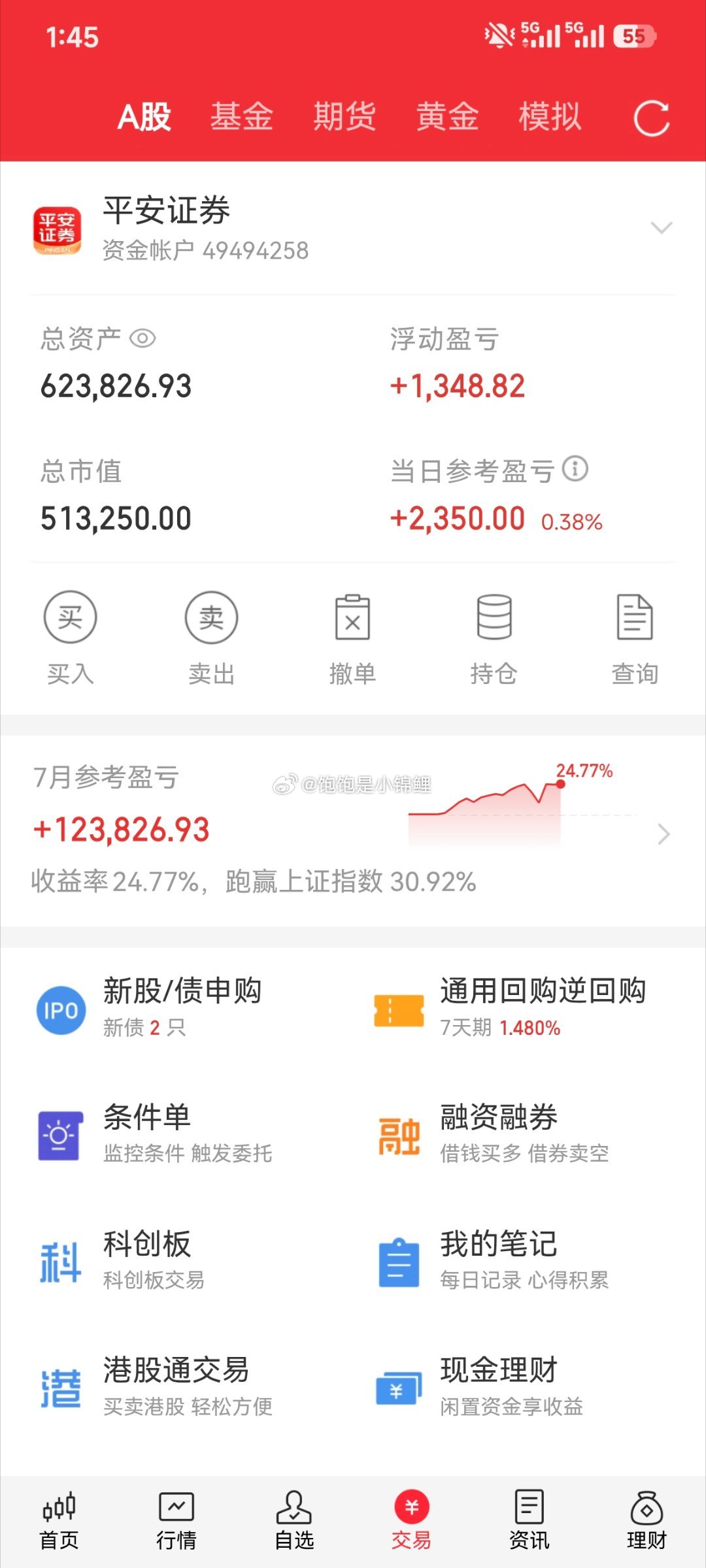 这个月有点差，急需一个涨停！！！股票