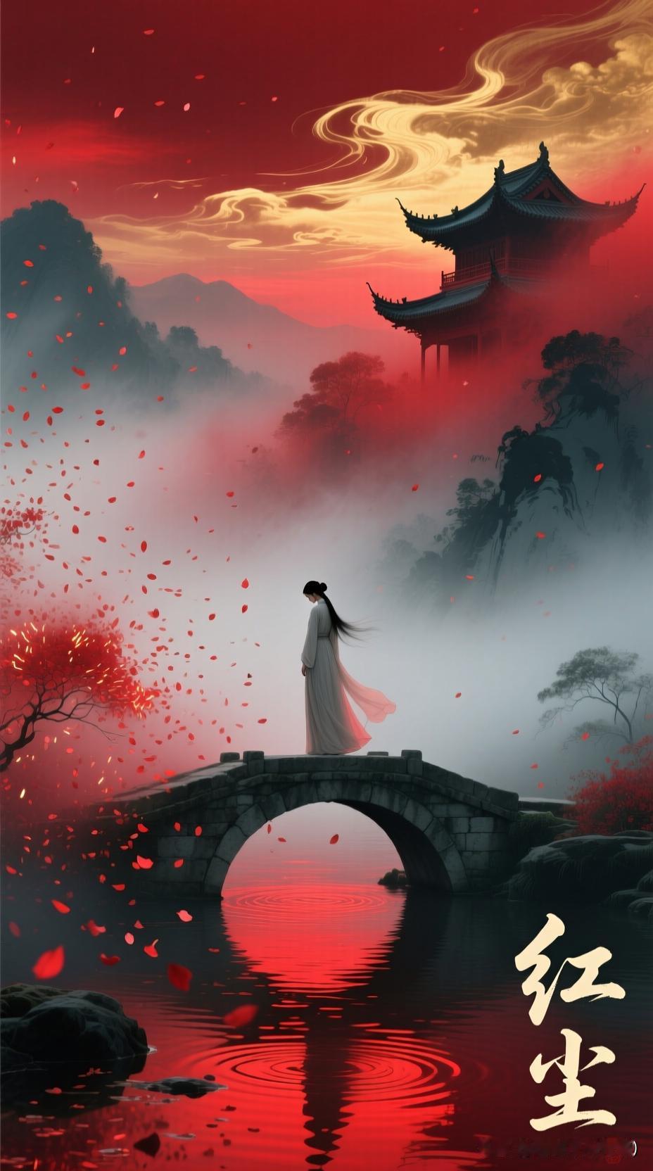 《红尘》

我们每天都在红尘中穿行。

清晨挤进地铁，被人群裹挟着前行；午间在工