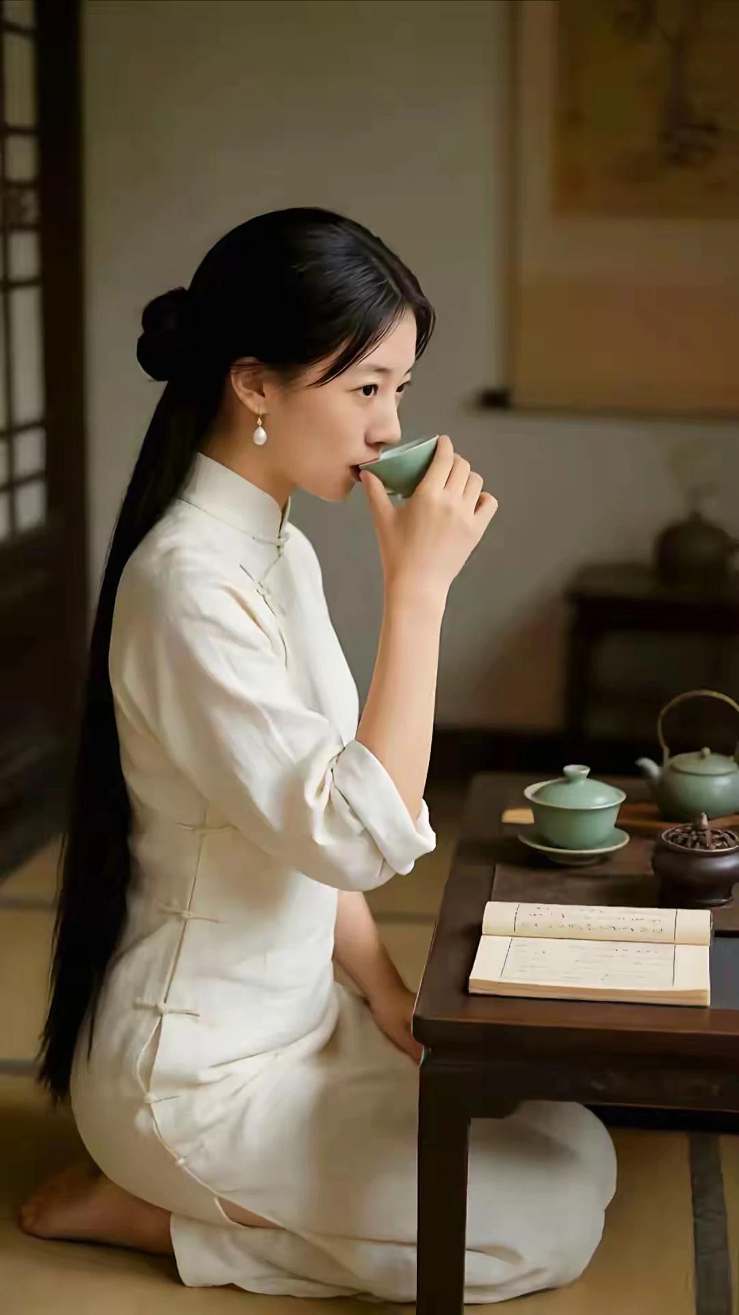 艳压群芳气自华，
丝丝缕缕绽奇葩，
红尘俗事全放下，
独享清欢慢品茶。