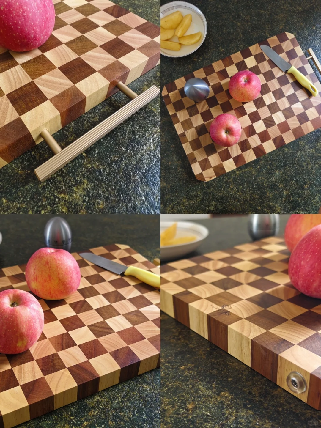 不得不说棋盘格砧板真的太好看啦！
