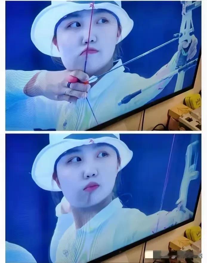 韩国的射箭女运动员看起来真粉嫩，水平怎么样不说，光看这样貌，就让人心情愉快。
不