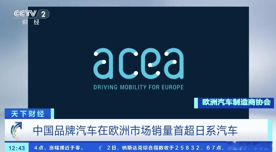 中国汽车在欧洲首超日本 根据欧洲汽车制造商协会（ACEA）发布的最新 5 月统计