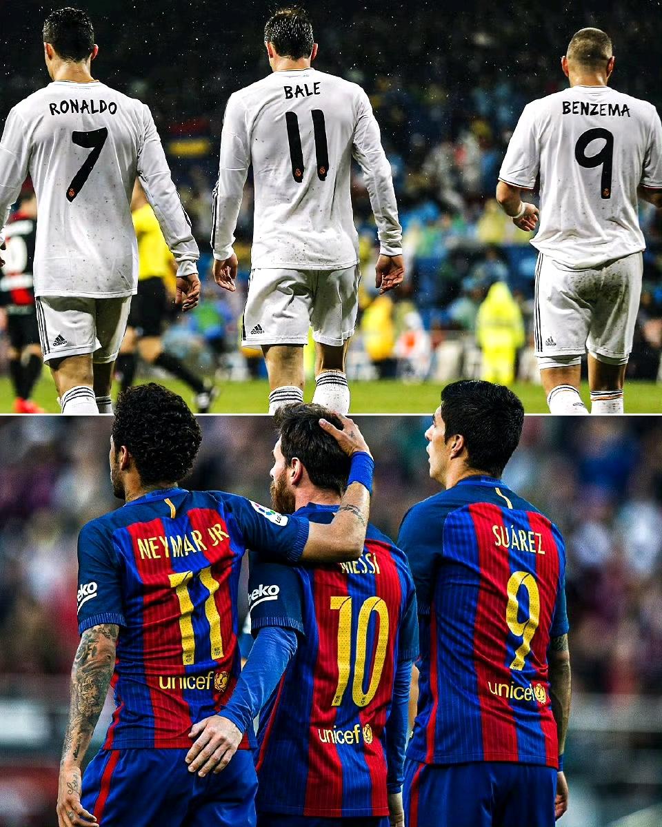 2016年记者：“MSN看起来比BBC更团结。这是为什么？”
C罗：“我来这里不