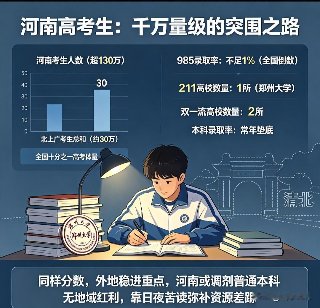 最让人心疼的，永远是河南千万高考生
 
历年来，河南的考生最多，却没有一所像样的