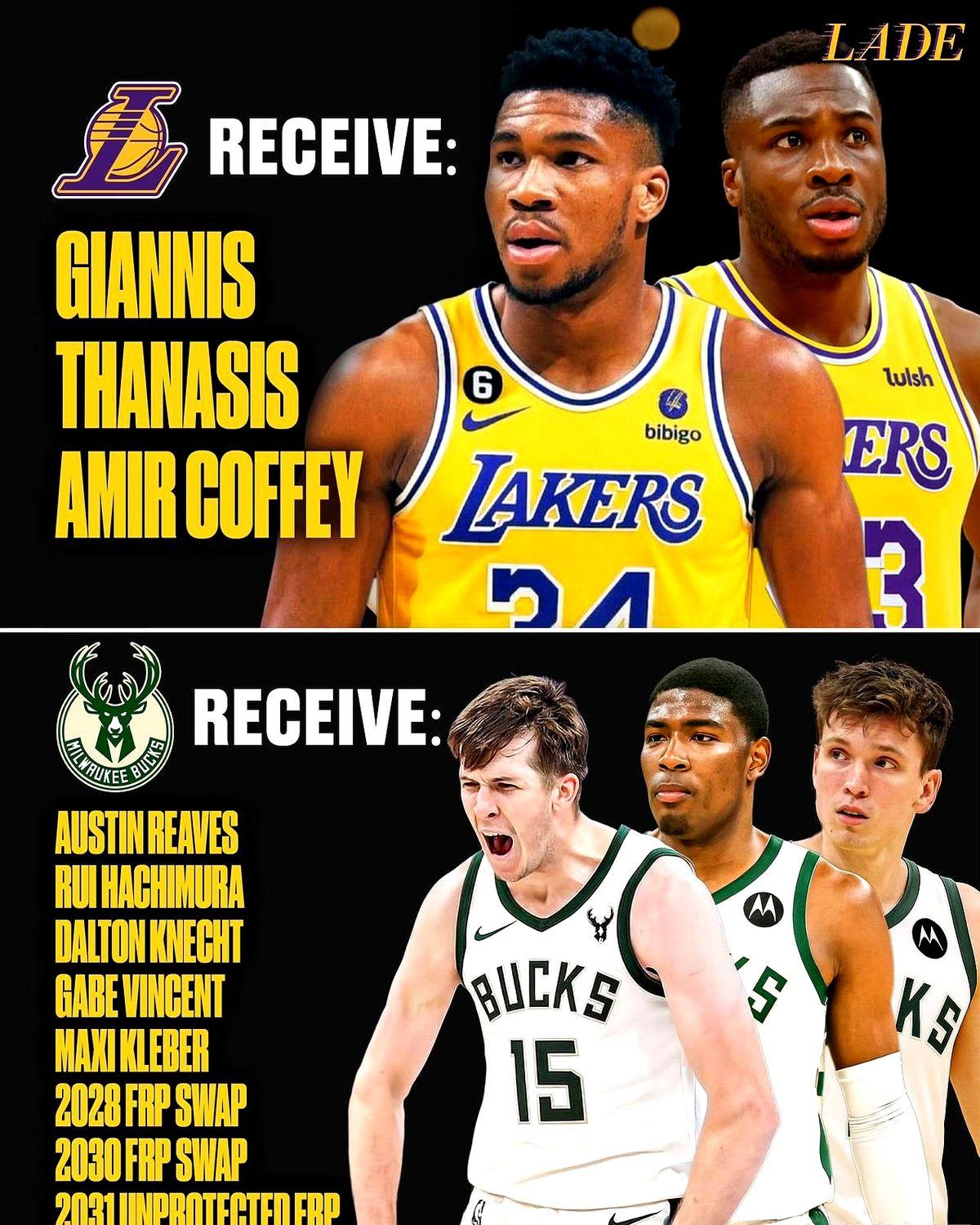 湖人梭哈字母哥，到底是豪赌还是血亏？
字母哥和詹姆斯这球权怎么分？一个生涯使用率