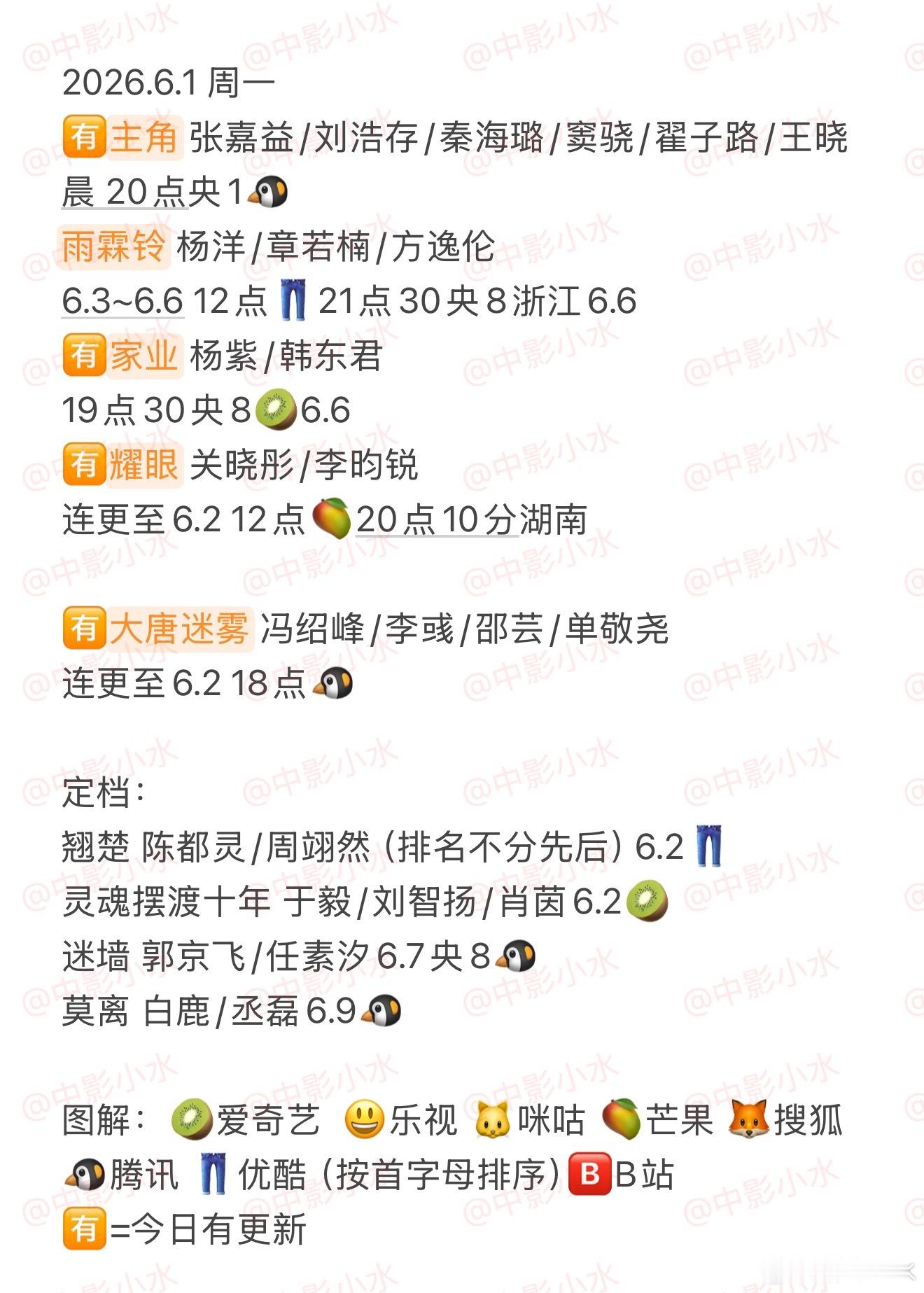 拯救剧荒   6月1日，今晚看点啥？？图1 追剧日历 图2 综艺日历  图3  