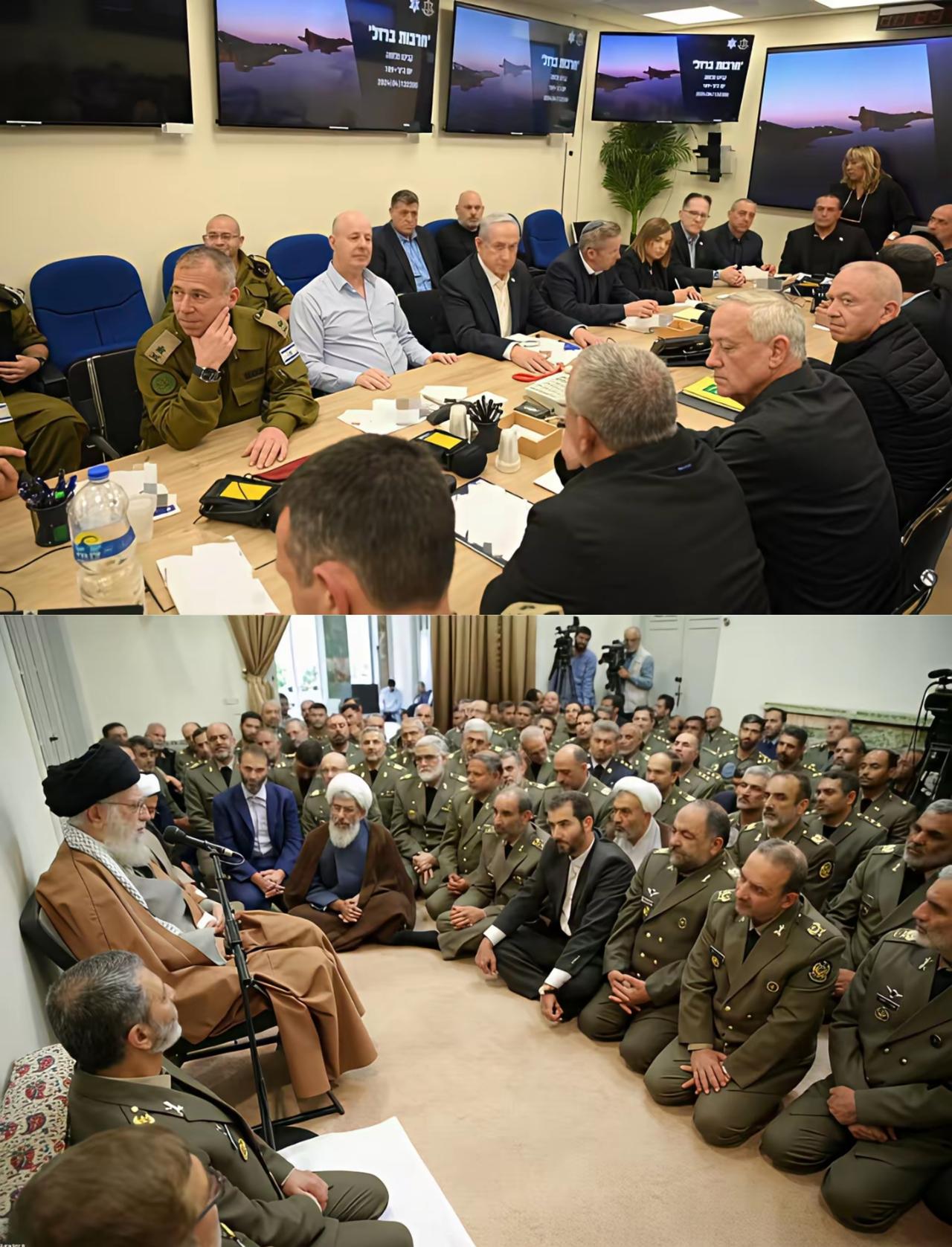 上下图分别是以色列与伊朗
一张图，就看出了胜负[思考]