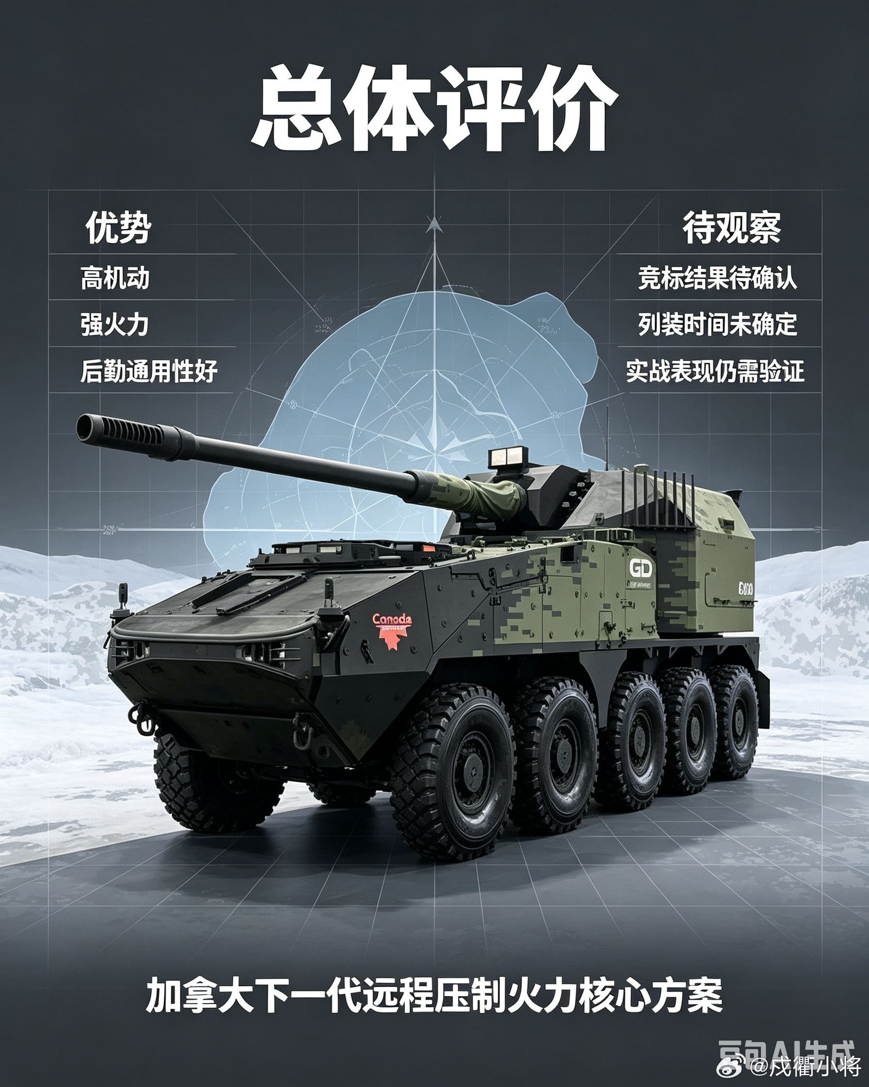 灰熊10×10轮式自行榴弹炮由通用动力陆地系统加拿大公司推出，2026年5月渥太