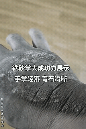 好好的一只手练成这个鬼样子，这功夫宁可不要。
这哪是铁砂掌呀，这比松树皮都糙，有