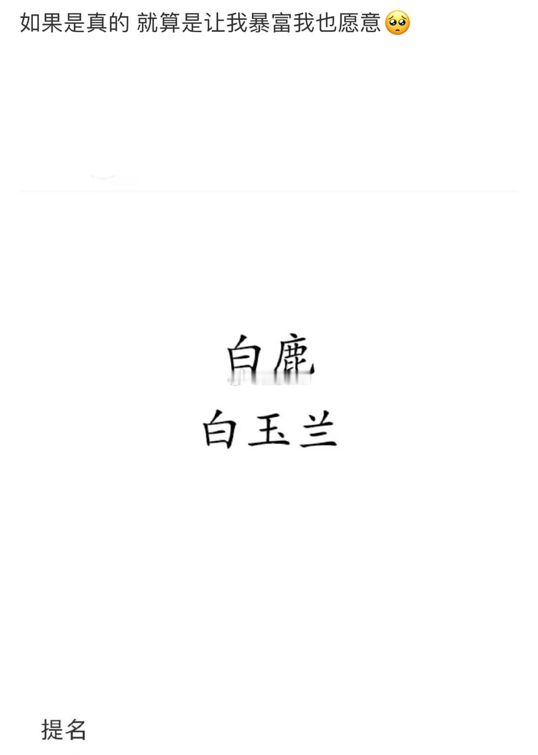 我们鹿鹿要拿下白玉兰了吗？ ​​​