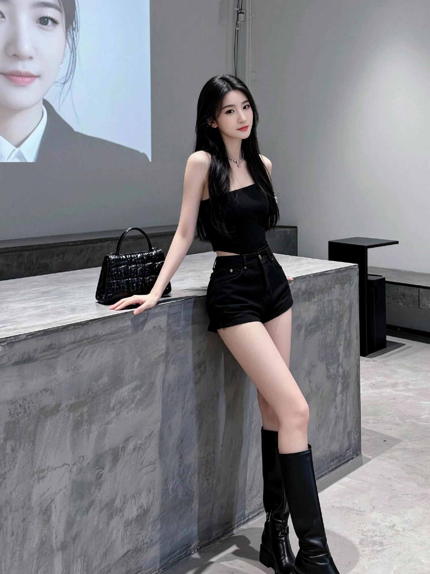 AI酷感黑系写真