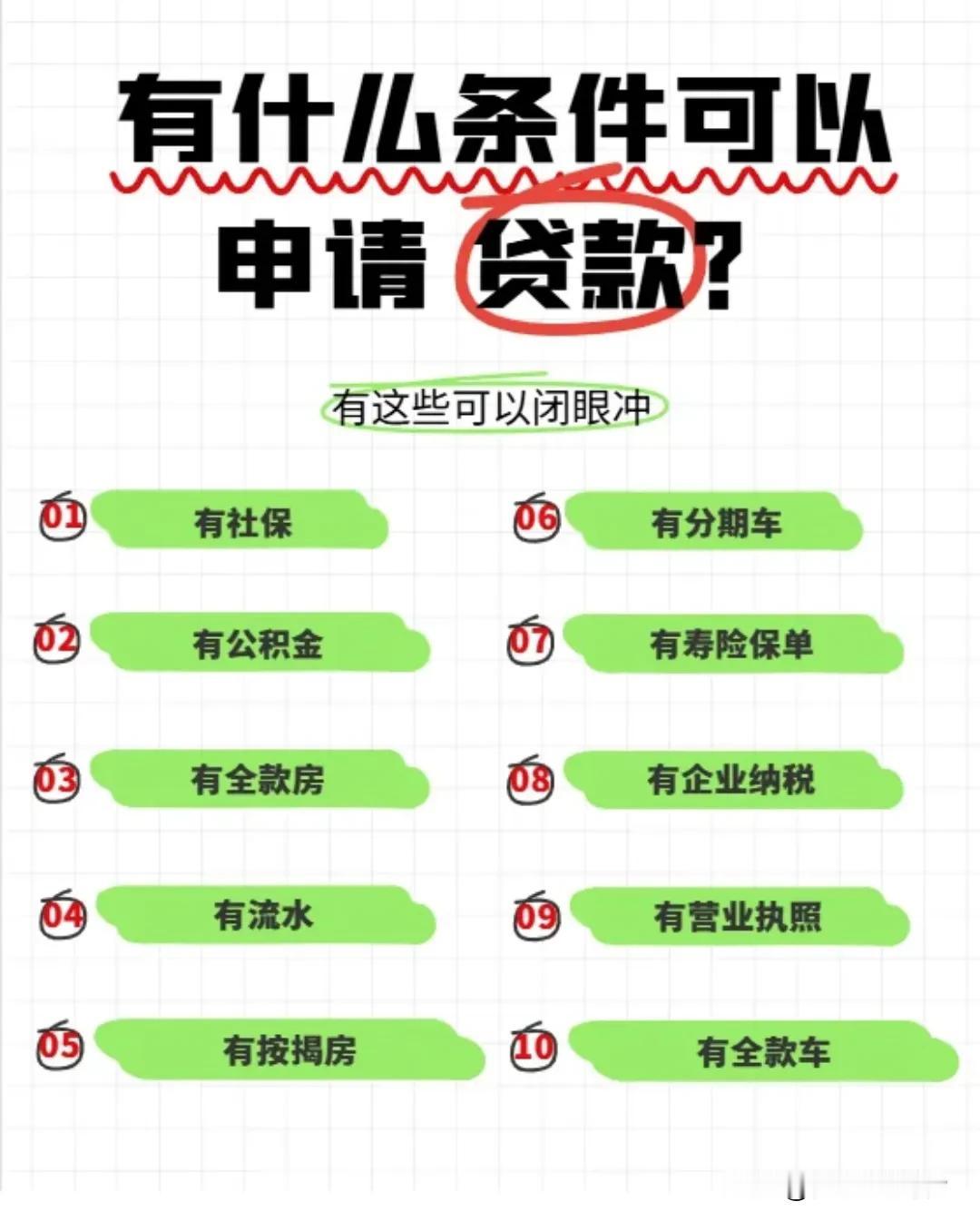 现在大家都缺钱，想申请贷款的人大有人在。但是，并非你想申请贷款就申请贷款的，必须